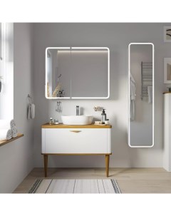Мебель для ванной Maestro 100 ultra white natural walnut Voq