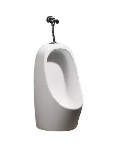 Писсуар подвесной Х541P с горизонтальным выпуском и кнопочным механизмом смыва белый Ceramalux