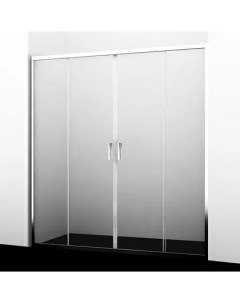 Душевая дверь в нишу Lippe 170х190 профиль хром стекло прозрачное Wasserkraft