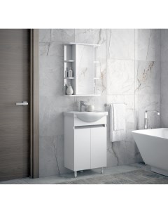 Мебель для ванной комнаты Джуно 50 см белая Corozo