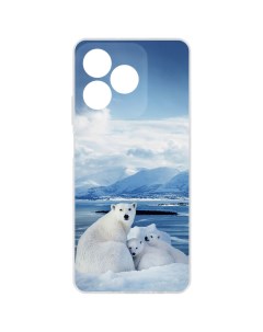 Чехол накладка Clear Case Полярные медведи для Realme C61 Krutoff