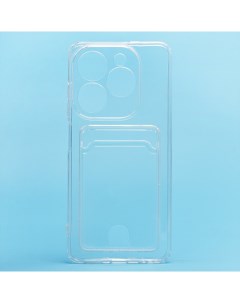 Чехол для Tecno Spark Go 2024 BG6 силиконовый с картхолдером 2 прозрачный Promise mobile