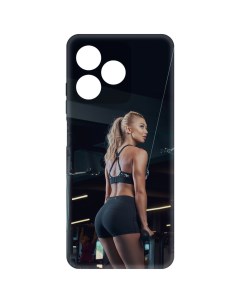 Чехол накладка Soft Case Шорты женские для Realme C61 черный Krutoff
