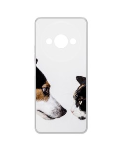 Чехол накладка Clear Case Собаки против кошек для Xiaomi Poco C61 Krutoff