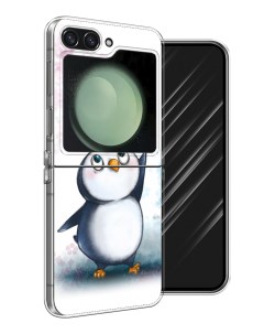 Чехол на Samsung Galaxy Z Flip 6 Пингвин и сердечко Awog