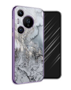 Чехол на Huawei Pura 70 Pro 70 Pro Plus Морозная лавина серая Awog
