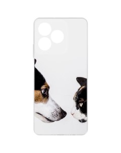 Чехол накладка Clear Case Собаки против кошек для Realme C61 Krutoff