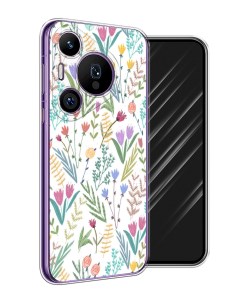 Чехол на Huawei Pura 70 Pro 70 Pro Plus Полевые цветы рисунок Awog