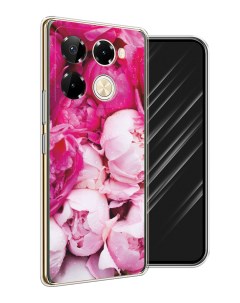 Чехол на Infinix Note 40 Pro 5G Note 40 Pro Plus Пионы розово белые Awog