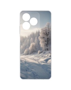 Чехол накладка Clear Case Снег для Realme C61 Krutoff
