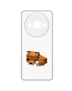 Чехол накладка Clear Case Minecraft Спящий Лисенок для Xiaomi Poco C61 Krutoff