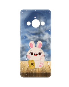 Чехол накладка Soft Case Год кролика для Xiaomi Poco C61 черный Krutoff