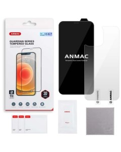 Защитное стекло iphone 13 Pro Max пленка назад 3D черный Anmac