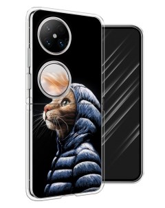 Чехол на Huawei Pocket 2 Кот в капюшоне Awog