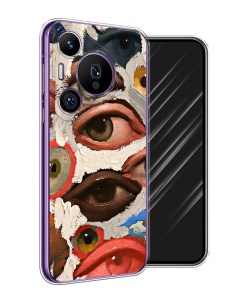 Чехол на Huawei Pura 70 Pro 70 Pro Plus Глаза масляная живопись Awog