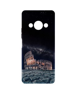 Чехол накладка Soft Case Италия Колизей для Xiaomi Poco C61 черный Krutoff