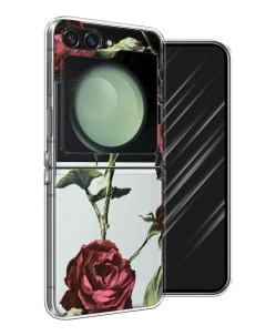 Чехол на Samsung Galaxy Z Flip 6 Бордовые розы фон Awog