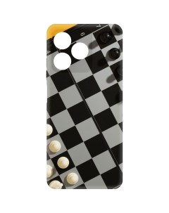 Чехол накладка Soft Case Шахматы для Realme C61 черный Krutoff