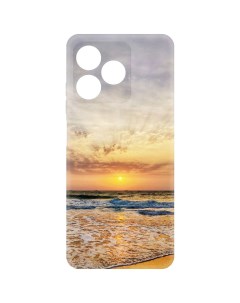 Чехол накладка Soft Case Индия Пляжи Гоа для Realme C61 черный Krutoff