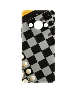 Чехол накладка Soft Case Шахматы для Xiaomi Poco C61 черный Krutoff