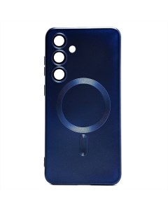 Чехол для Samsung SM S926B Galaxy S24 Plus силиконовый Matte MagSafe темно синий Promise mobile