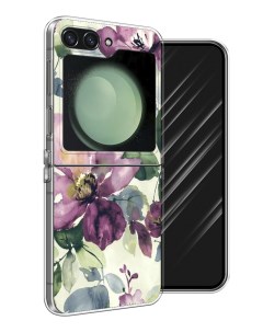 Чехол на Samsung Galaxy Z Flip 6 Сиреневые цветы акварель Awog