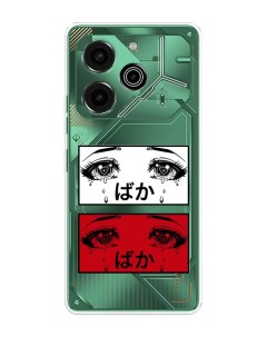 Чехол на Tecno Pova 6 Pro 5G Красные глаза манга Case place