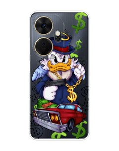 Чехол на Itel P55 Plus 4G Scrooge McDuck with a Gold Chain Case place