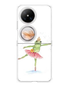 Чехол на Huawei Pocket 2 Лягушка балерина Case place
