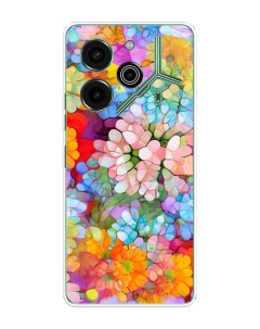 Чехол на Tecno Pova 6 Pro 5G Цветы витраж Case place