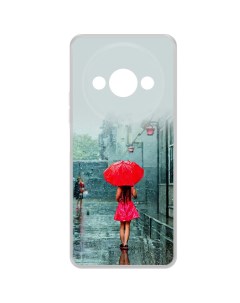 Чехол накладка Clear Case Красный зонтик для Xiaomi Poco C61 Krutoff