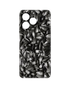 Чехол накладка Soft Case Семечки для Realme C61 черный Krutoff