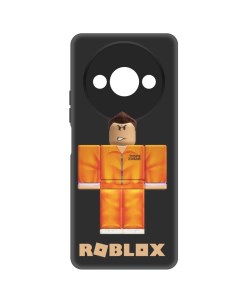 Чехол накладка Soft Case Roblox Заключенный для Xiaomi Poco C61 черный Krutoff
