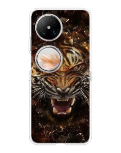 Чехол на Huawei Pocket 2 Тигр осколки Case place