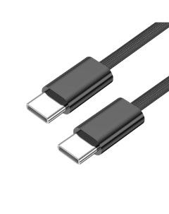 Кабель USB C USB C 3А 0 5м нейлоновый черный Stellarway