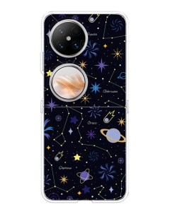 Чехол на Huawei Pocket 2 Цветной космос Case place