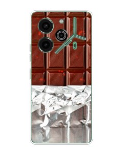 Чехол на Tecno Pova 6 Pro 5G Шоколад в обертке Case place
