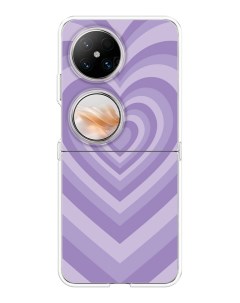 Чехол на Huawei Pocket 2 Violet heart latte Case place