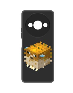 Чехол накладка Soft Case Minecraft Иглобрюх для Xiaomi Poco C61 черный Krutoff
