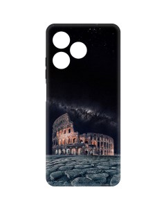 Чехол накладка Soft Case Италия Колизей для Realme C61 черный Krutoff