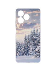 Чехол накладка Clear Case Снежный пейзаж для Realme C61 Krutoff