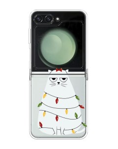 Чехол на Samsung Galaxy Z Flip 6 Котик в гирлянде Case place