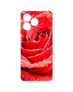 Чехол накладка Clear Case Роза для Realme C61 Krutoff