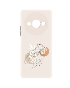 Чехол накладка Soft Case Женственность для Xiaomi Poco C61 черный Krutoff