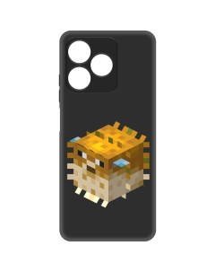Чехол накладка Soft Case Minecraft Иглобрюх для Realme C61 черный Krutoff