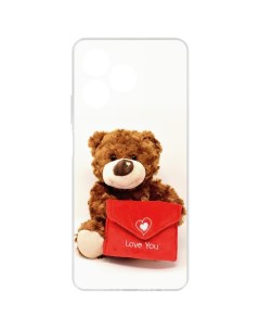 Чехол накладка Clear Case Медвежонок тебя любит для Realme C61 Krutoff