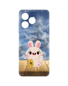 Чехол накладка Soft Case Год кролика для Realme C61 черный Krutoff