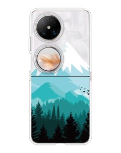 Чехол на Huawei Pocket 2 Синяя снежная гора Case place
