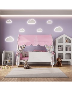 Кровать детская 85х163 5х155 см Сладкий сон с текстилем вход слева Базисвуд