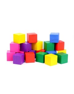 Кубики Цветные 20 элементов Bazar